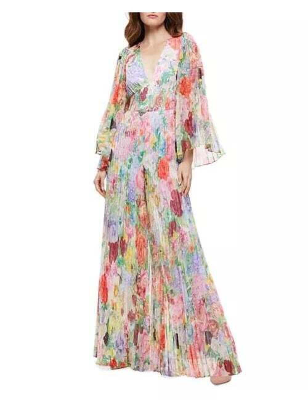 NWT Alice and Olivia Bennet Pleated Wide Leg Jumpsuit Sz 10 - Picture 3 of 9